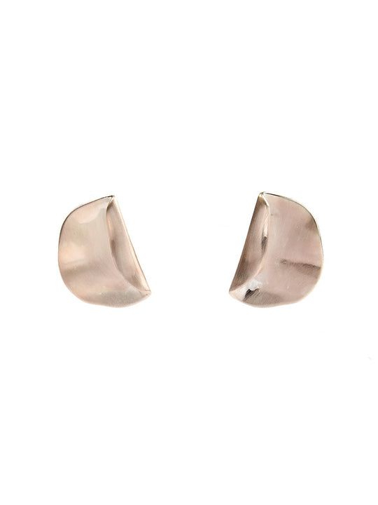 Sculptura Studs Earrings Gold  Rose Gold 2colors