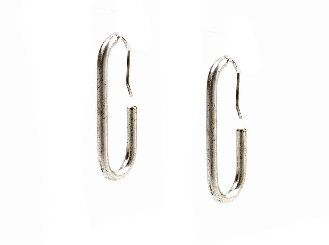 Aero Open Curve Earrings Titanium post 2colors
