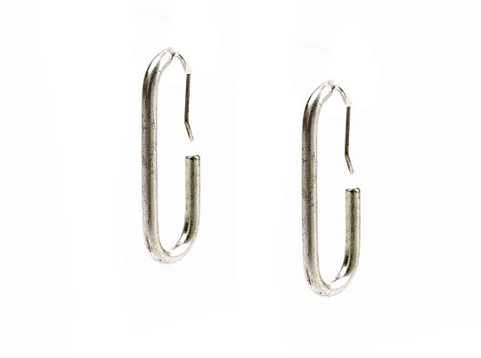 Aero Open Curve Earrings Titanium post 2colors