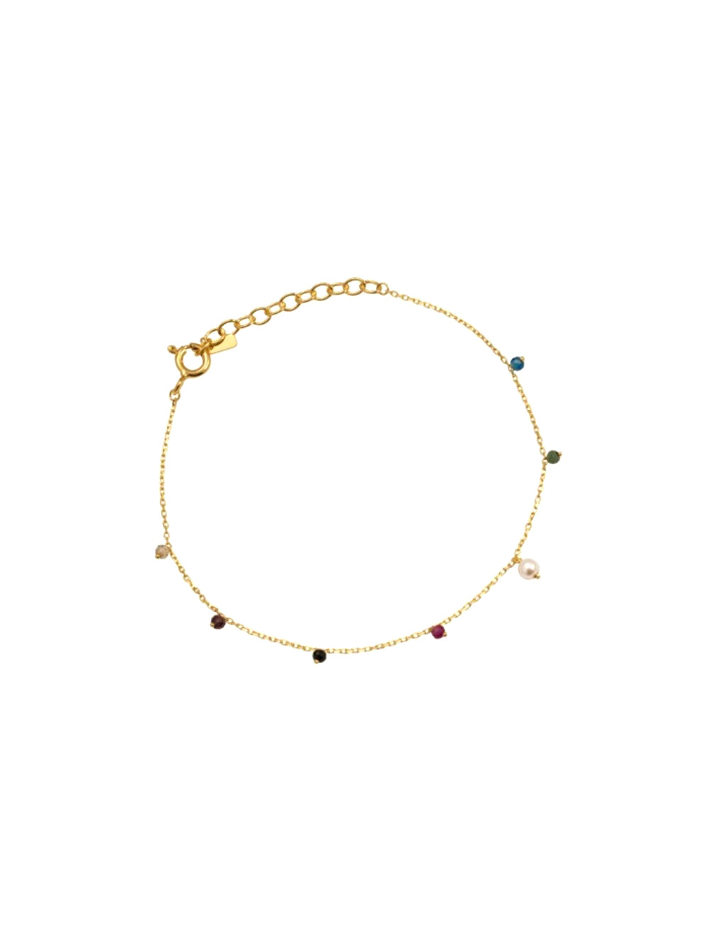 Golden Glow Gemstone Bracelet 925 Silver 5 Colors