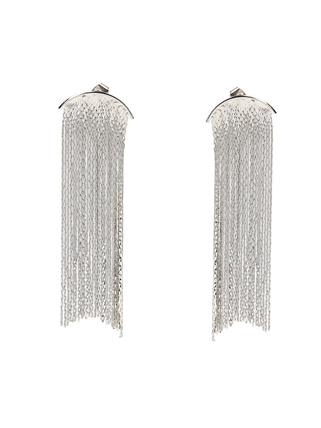 Streamline Shine Tassel Earrings 2 Colors Gold Silver
