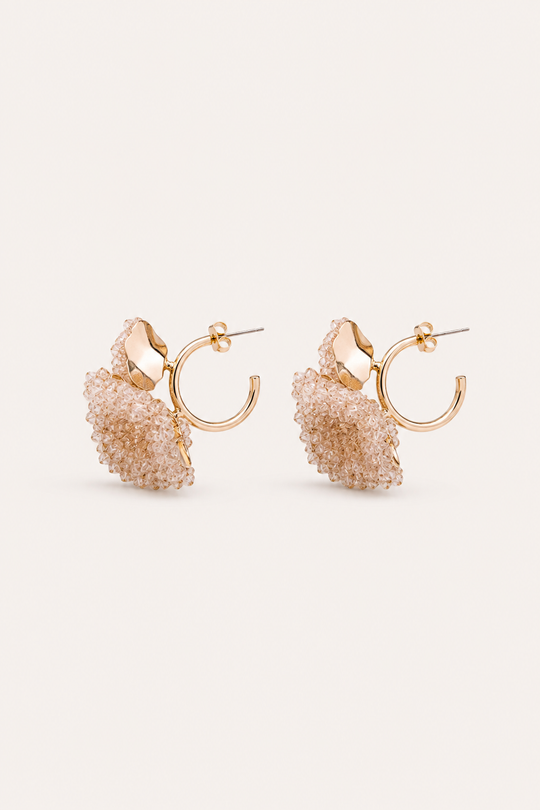 Lumi Crystal Bloom Hoop Earrings