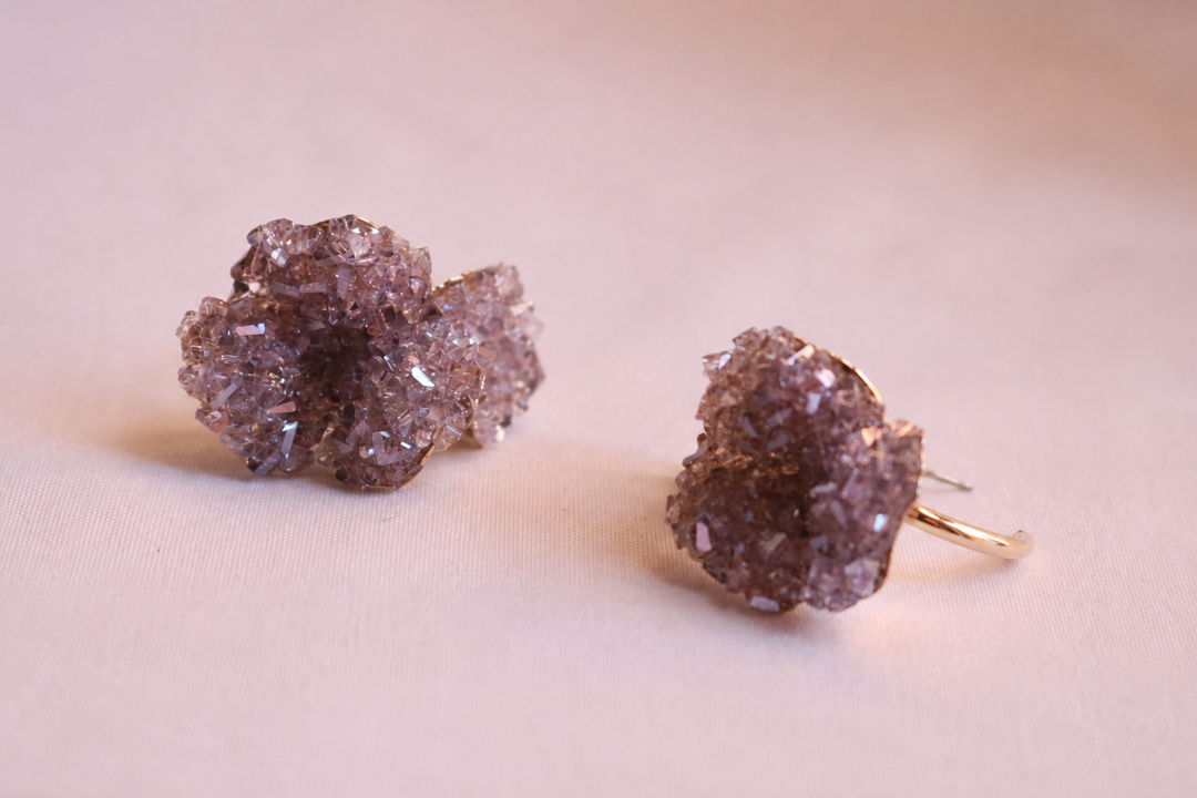 Lumi Crystal Bloom Hoop Earrings