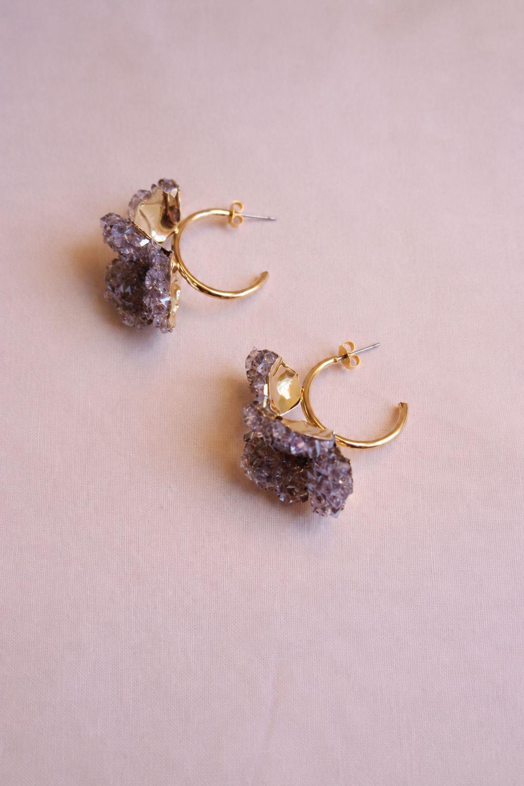 Lumi Crystal Bloom Hoop Earrings
