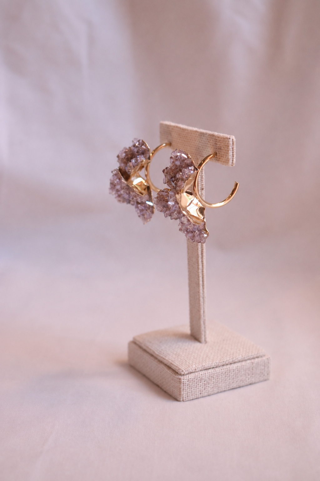 Lumi Crystal Bloom Hoop Earrings