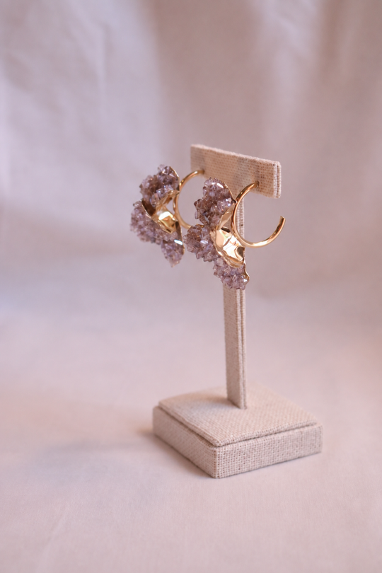 Lumi Crystal Bloom Hoop Earrings
