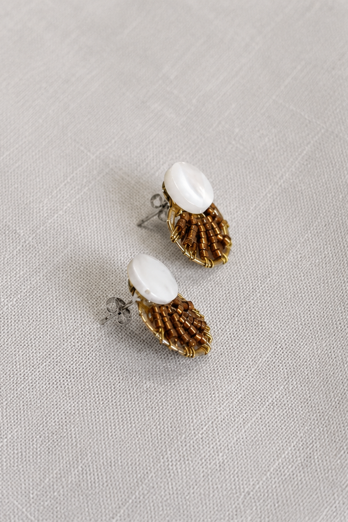 Marina Mother-of-Pearl Beaded Earrings