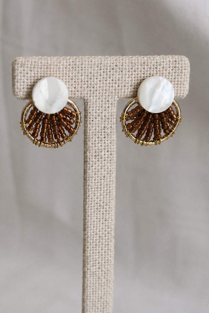 Marina Mother-of-Pearl Beaded Earrings