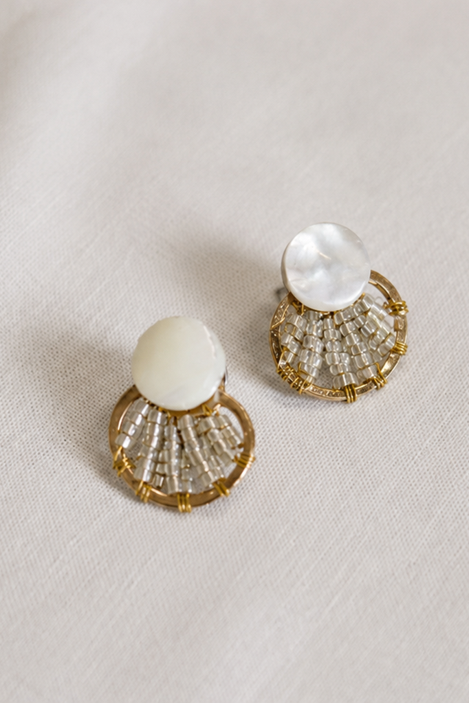 Marina Mother-of-Pearl Beaded Earrings