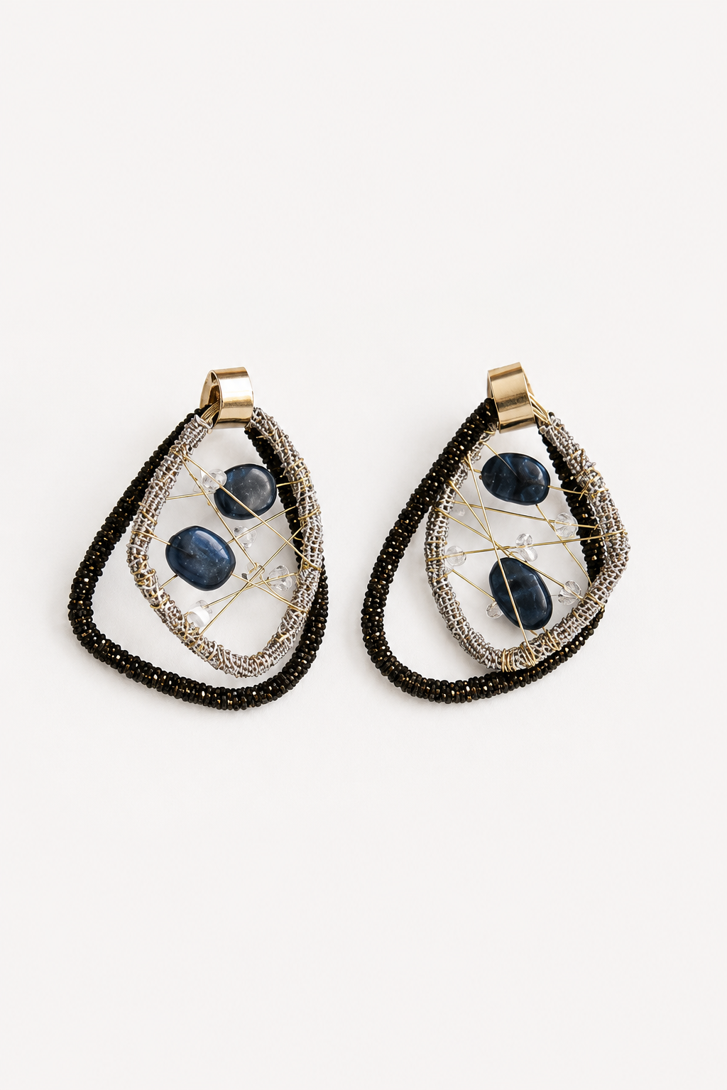 Midnight Orbit Howlite Earrings