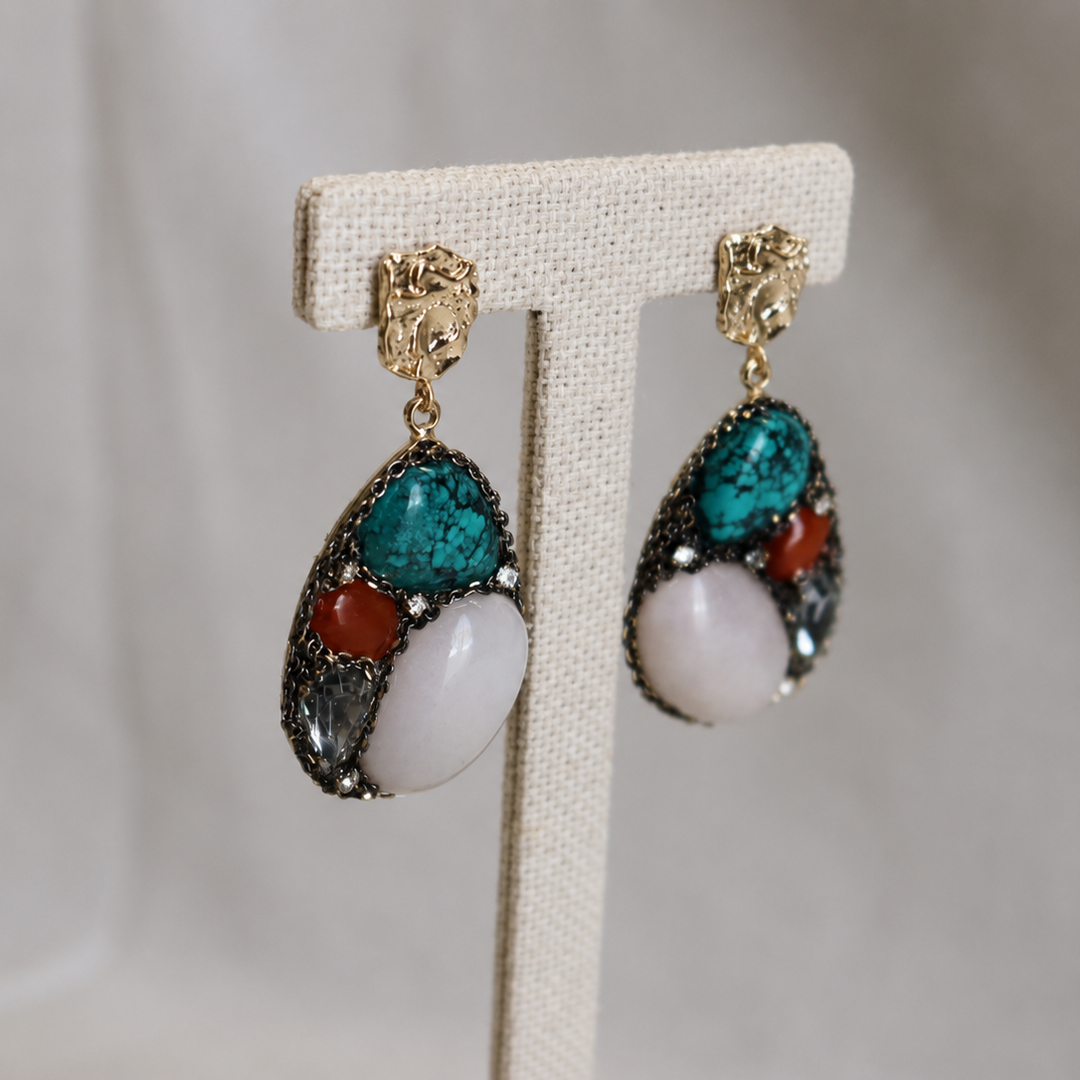 Riviera Mosaic Gemstone Earrings