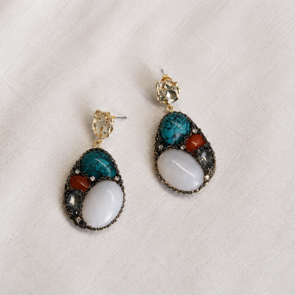 Riviera Mosaic Gemstone Earrings