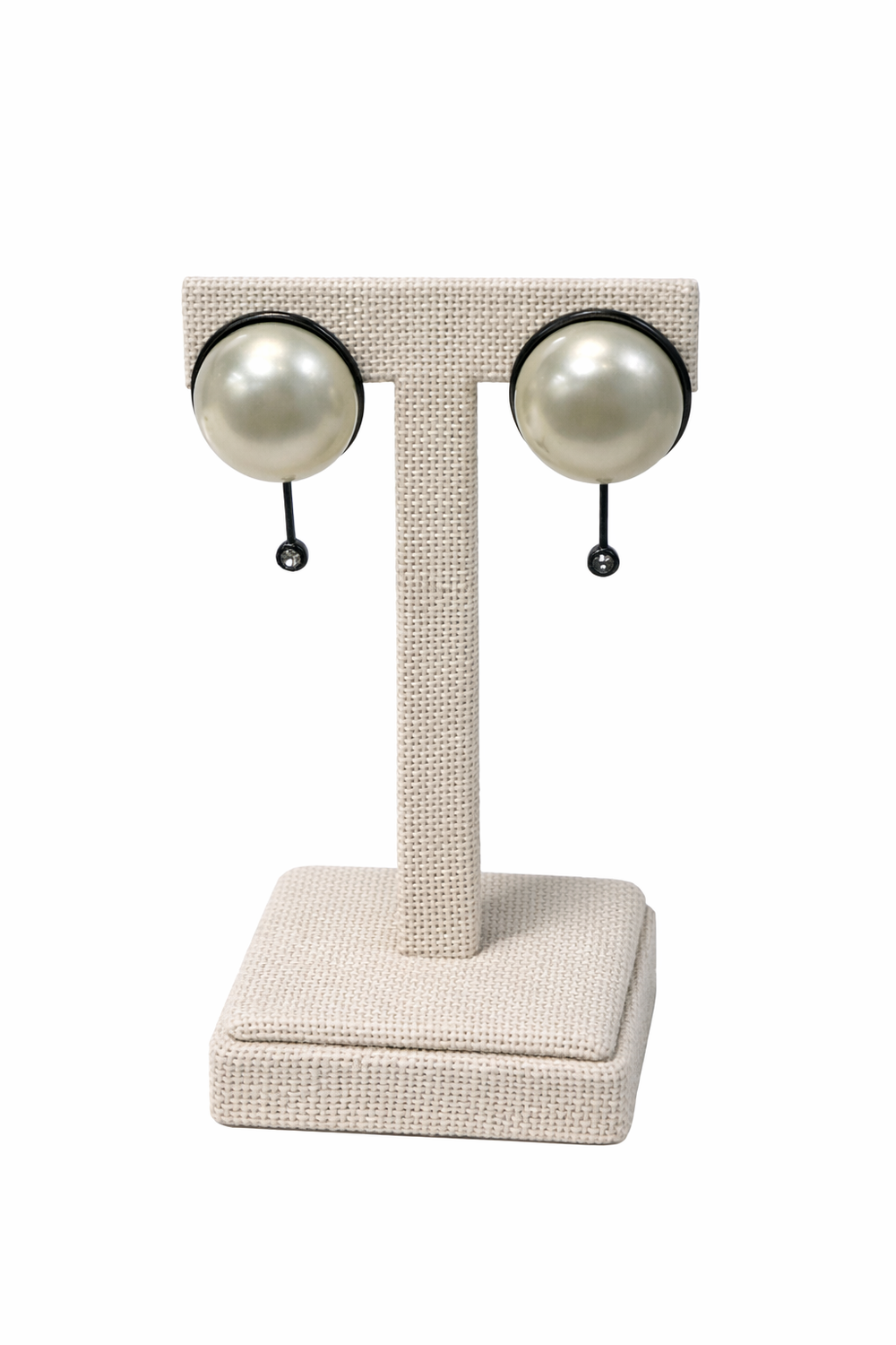 Luna Noir Pearl Drop Earrings