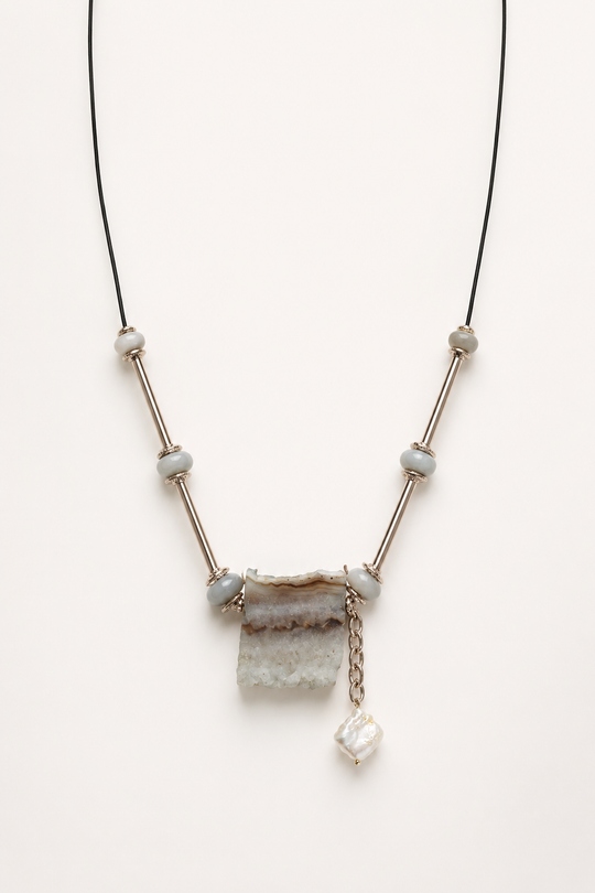 Aurora Drift Mother of Pearl Necklace