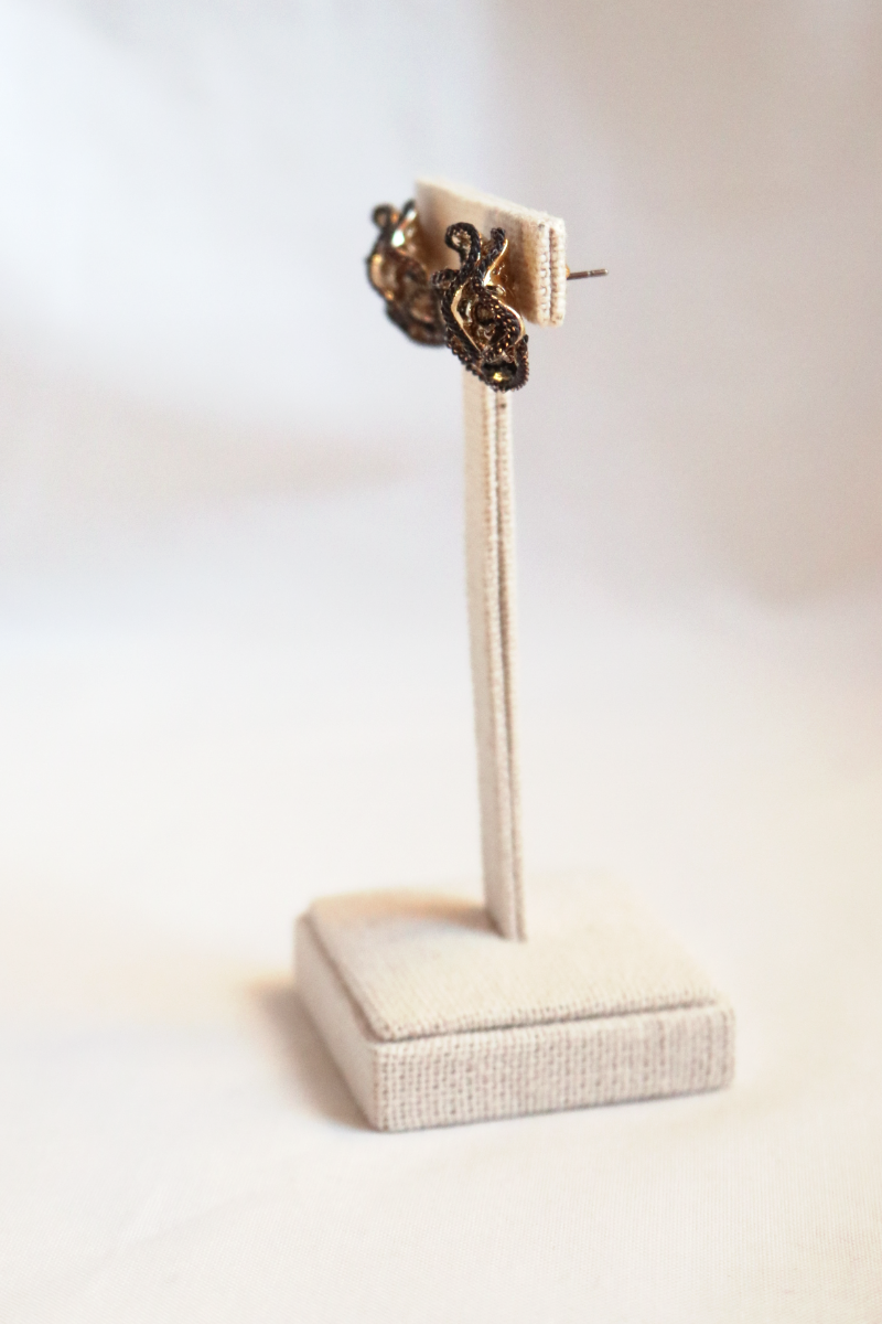 Crystal Woven Bloom Stud Earrings