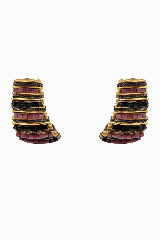 Turquoise Layered Stack Earrings