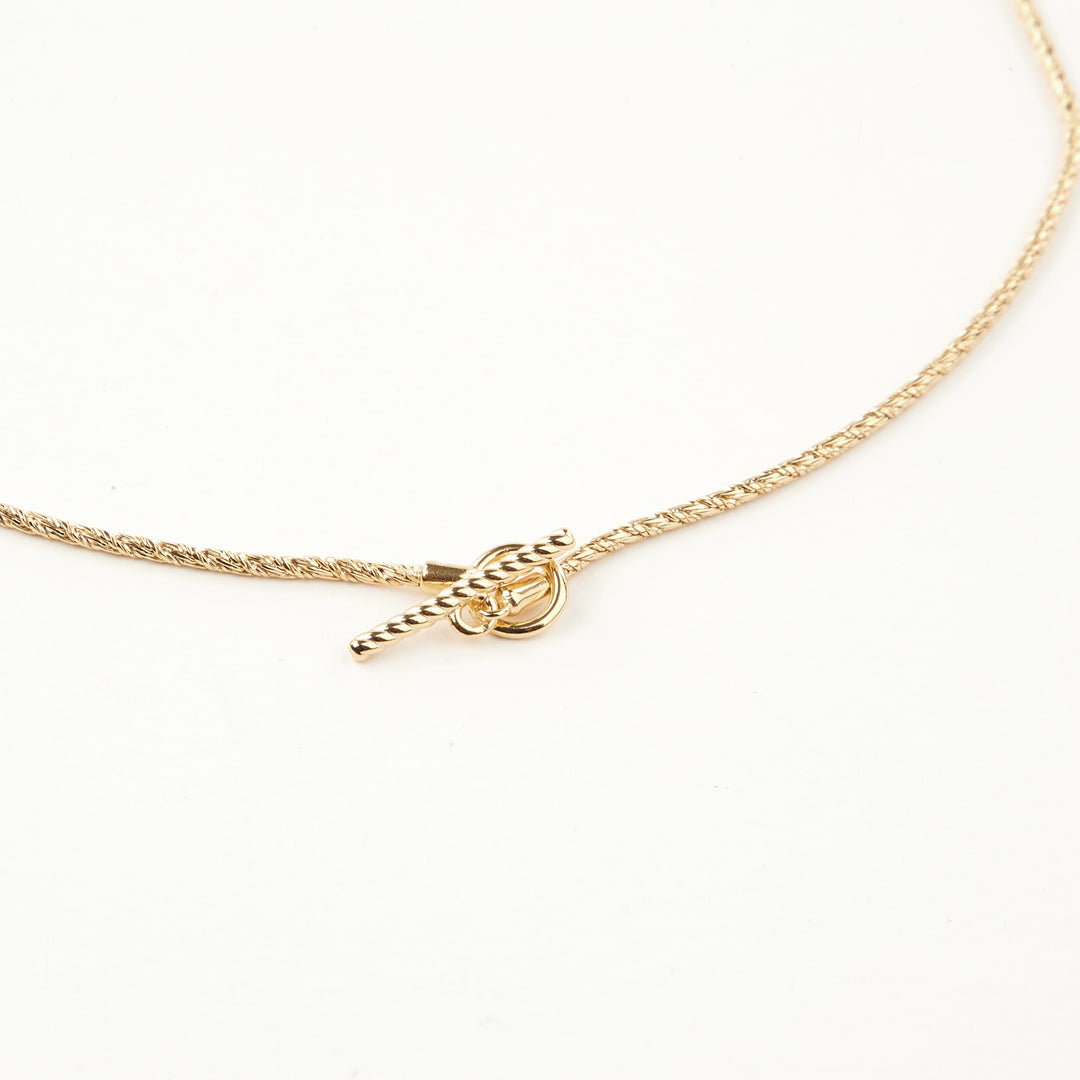 Twist Bar Toggle Necklace 92.5% sterling silver gold plating