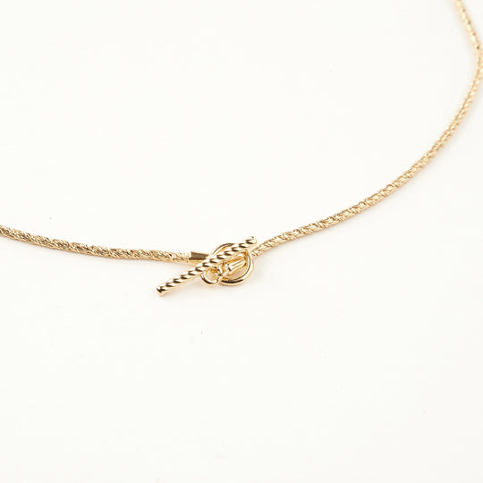 Twist Bar Toggle Necklace 92.5% sterling silver gold plating