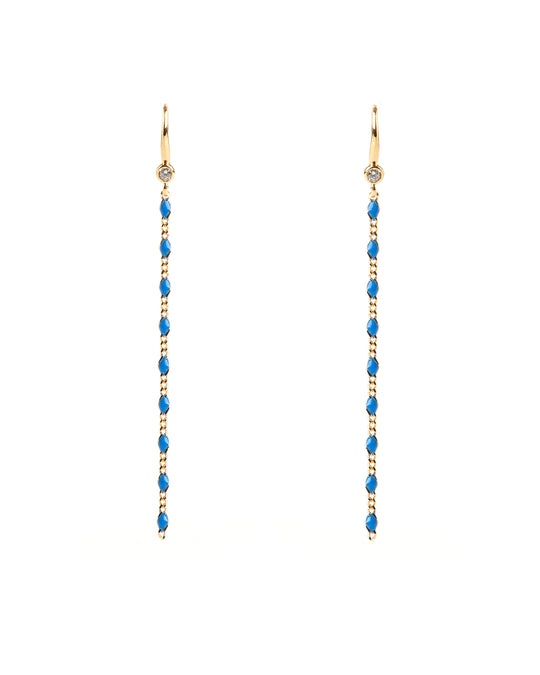 Celeste Beaded Drop Earrings 925 Silver 2 Colors