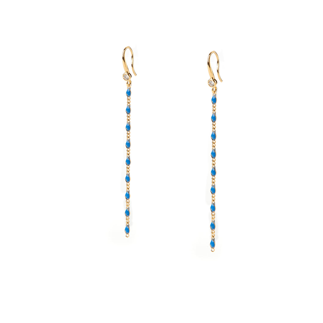 Celeste Beaded Drop Earrings 925 Silver 2 Colors