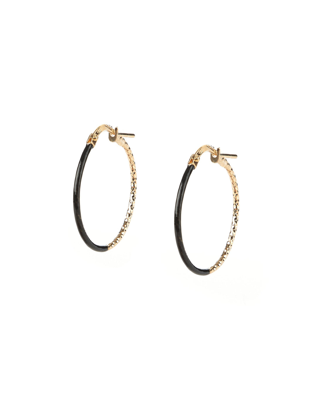Pop Textured Hoop Earrings 925 Silver 3 colors