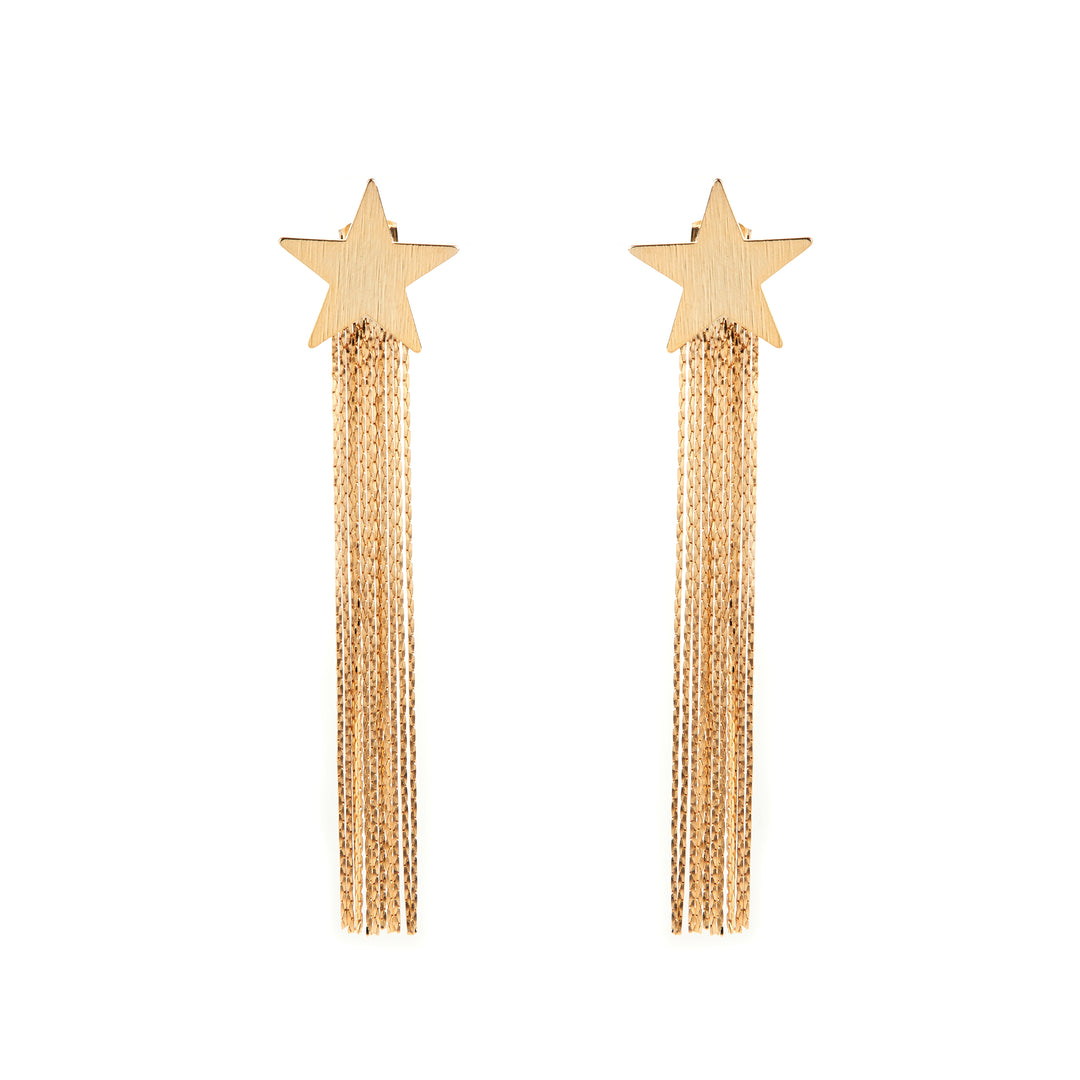 Starlight Cascade Tassel Earrings