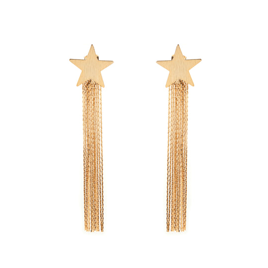 Starlight Cascade Tassel Earrings