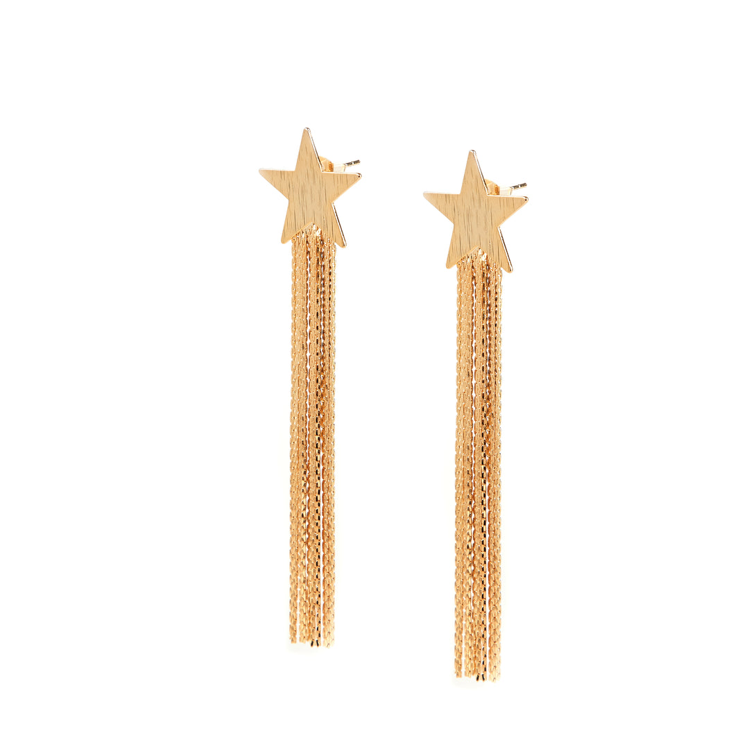 Starlight Cascade Tassel Earrings