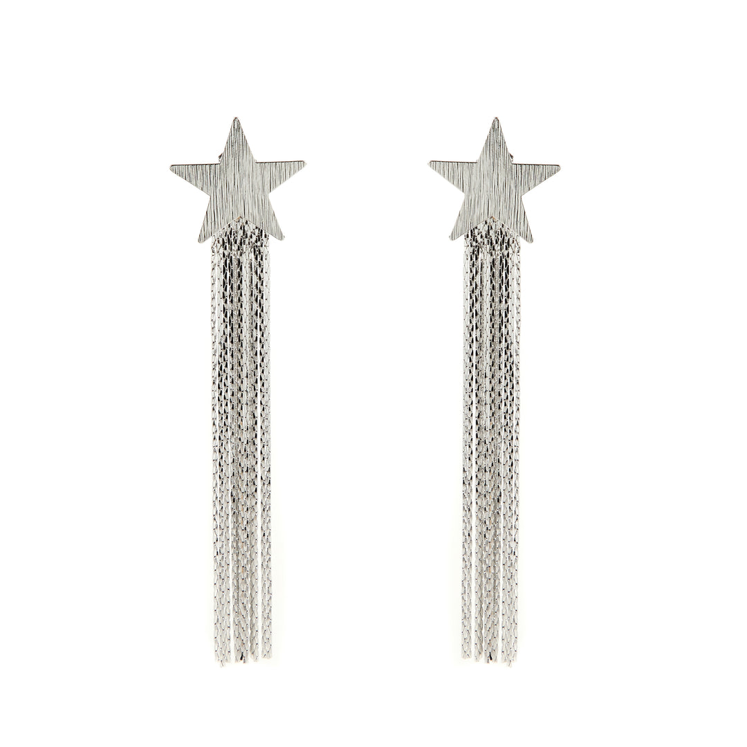 Starlight Cascade Tassel Earrings
