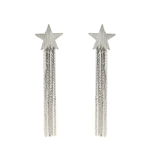 Starlight Cascade Tassel Earrings