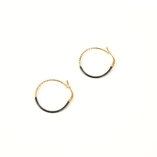 Pop Textured Hoop Earrings 925 Silver 3 colors