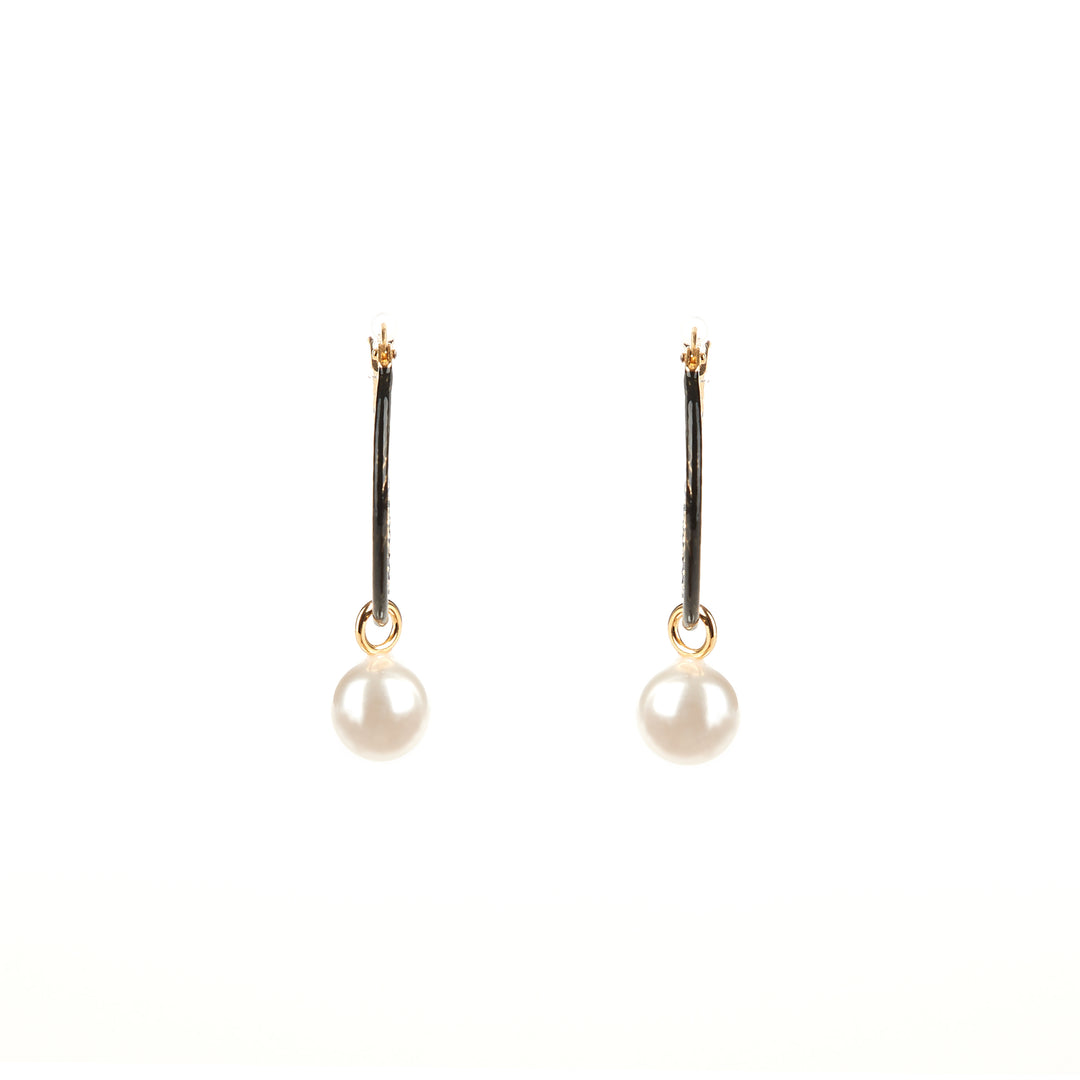 Pop Textured Hoop Earrings 925 Silver 3 colors