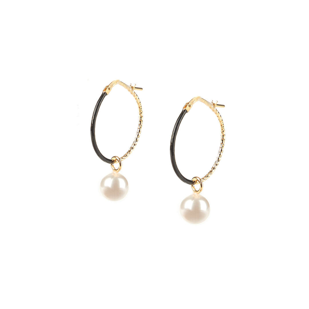 Pop Textured Hoop Earrings 925 Silver 3 colors