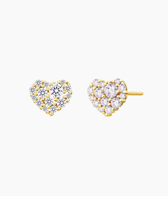 Infinity Glow Heart Earrings 925 Sterling Silver 2 colors