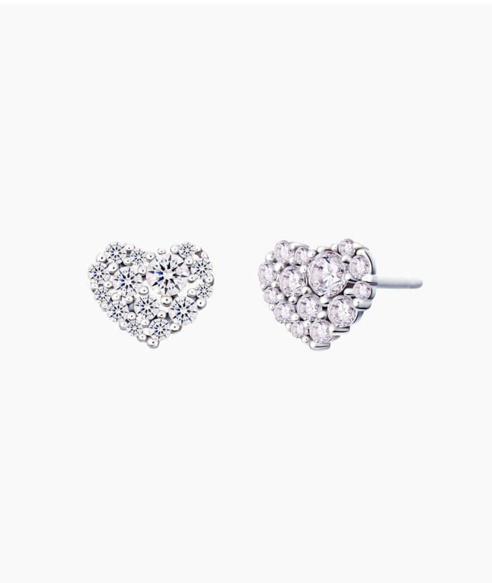 Infinity Glow Heart Earrings 925 Sterling Silver 2 colors