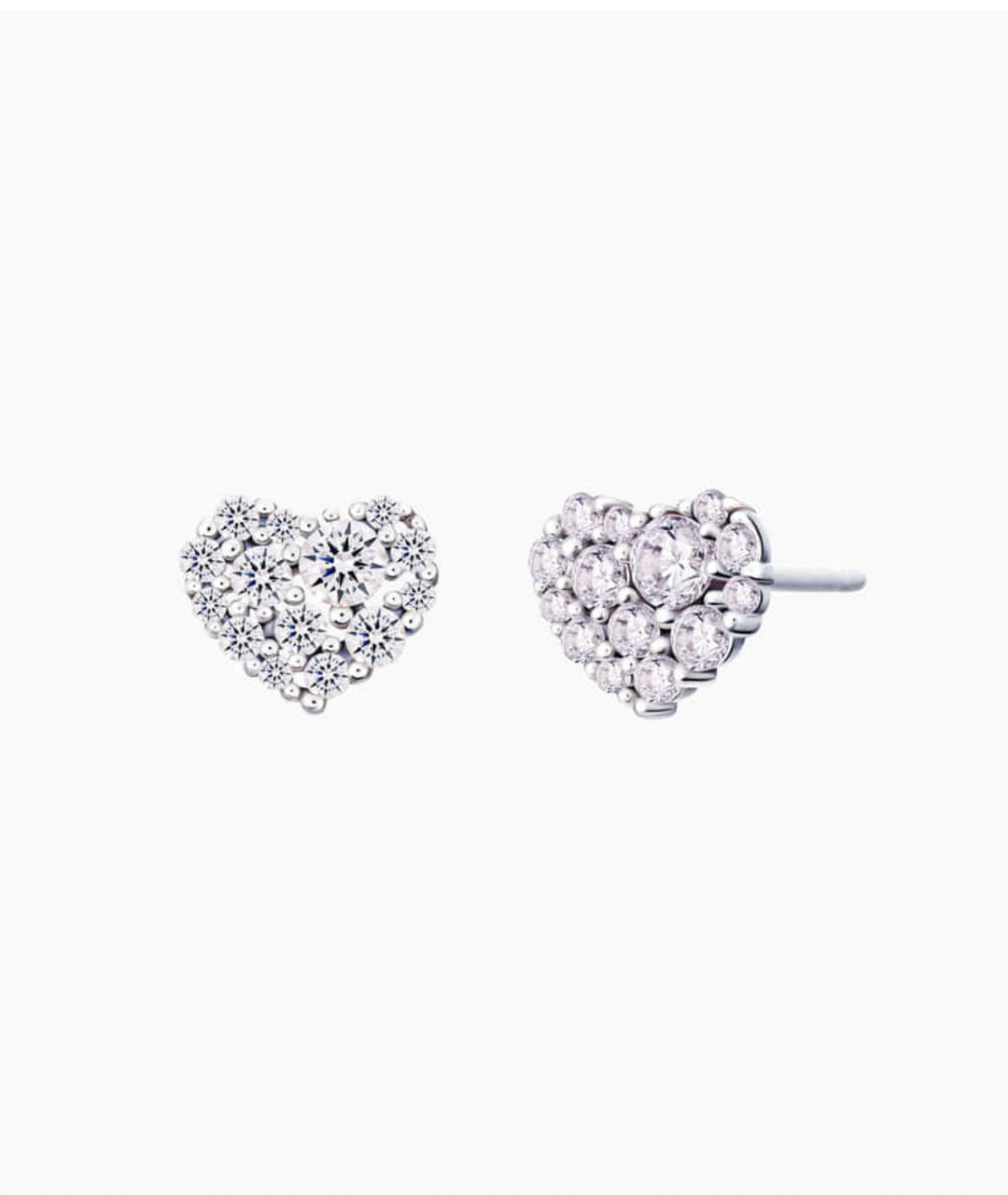 Infinity Glow Heart Earrings 925 Sterling Silver 2 colors