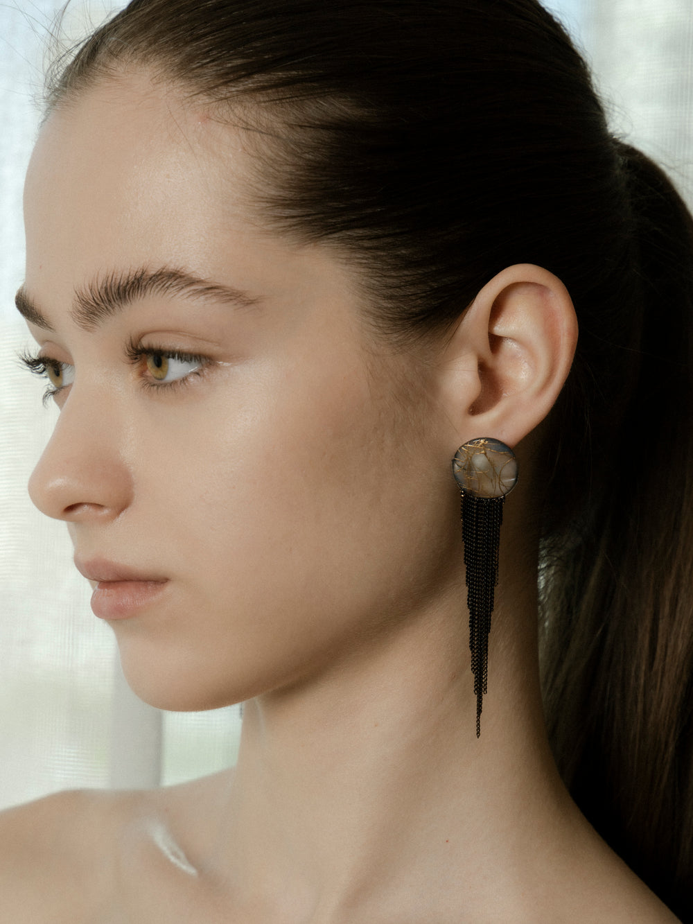 Midnight Veil Tassel Earrings