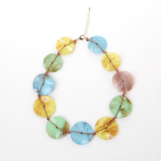 La Boheme Marble Disc Necklace