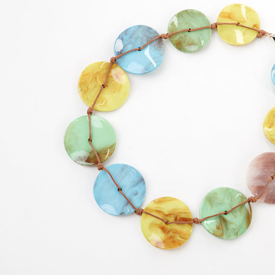 La Boheme Marble Disc Necklace