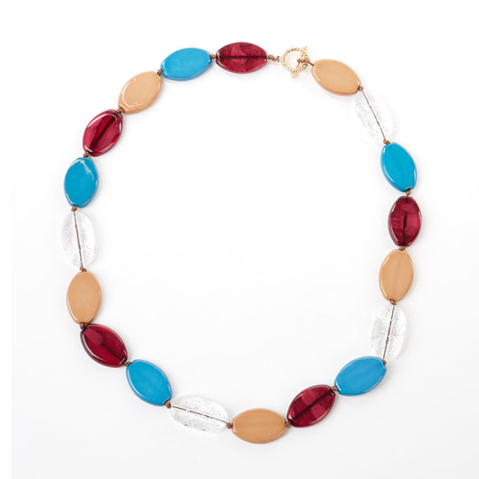 Golden Amber Acrylic Bead Necklace 2 colors