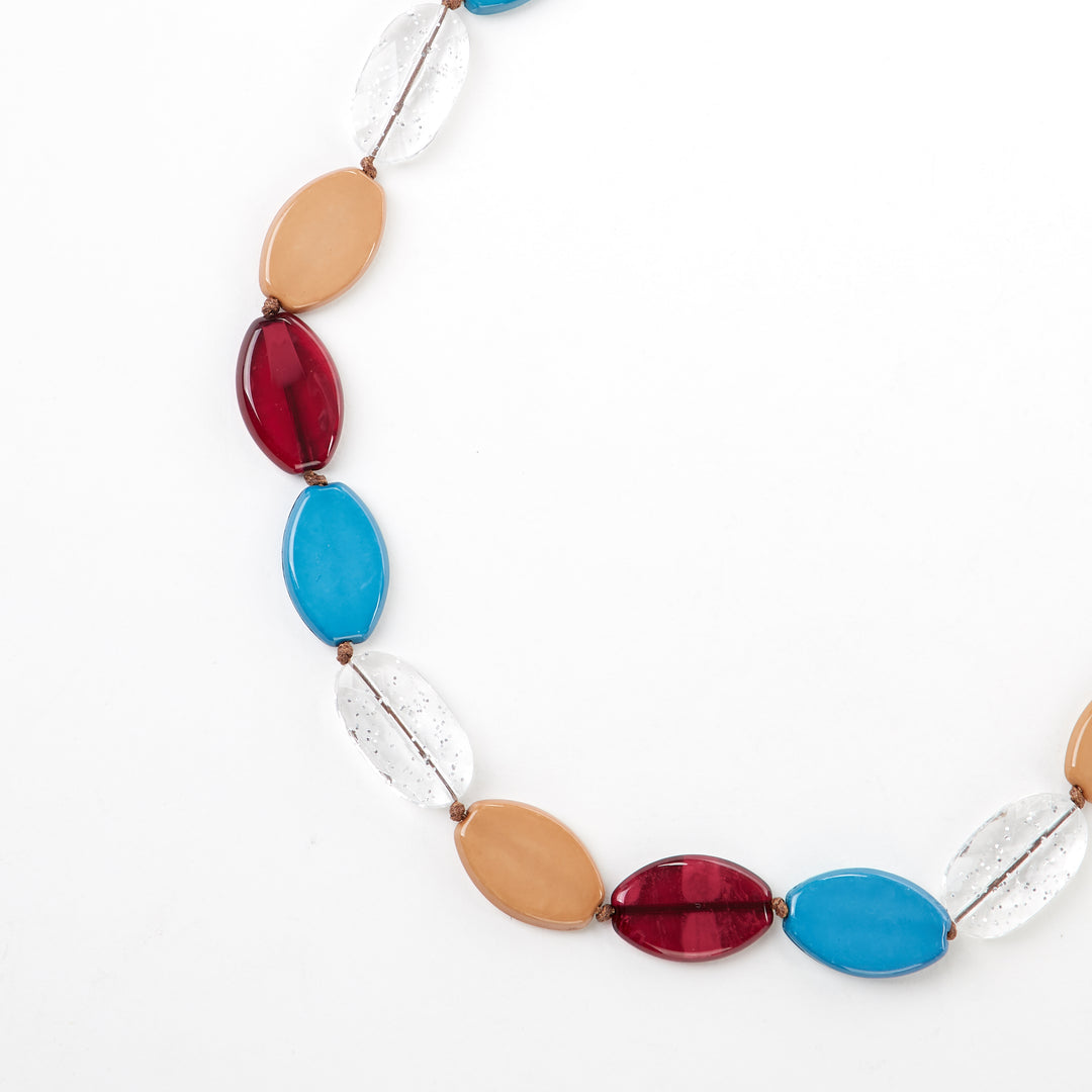 Golden Amber Acrylic Bead Necklace 2 colors