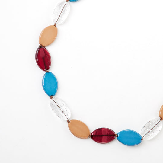 Golden Amber Acrylic Bead Necklace 2 colors