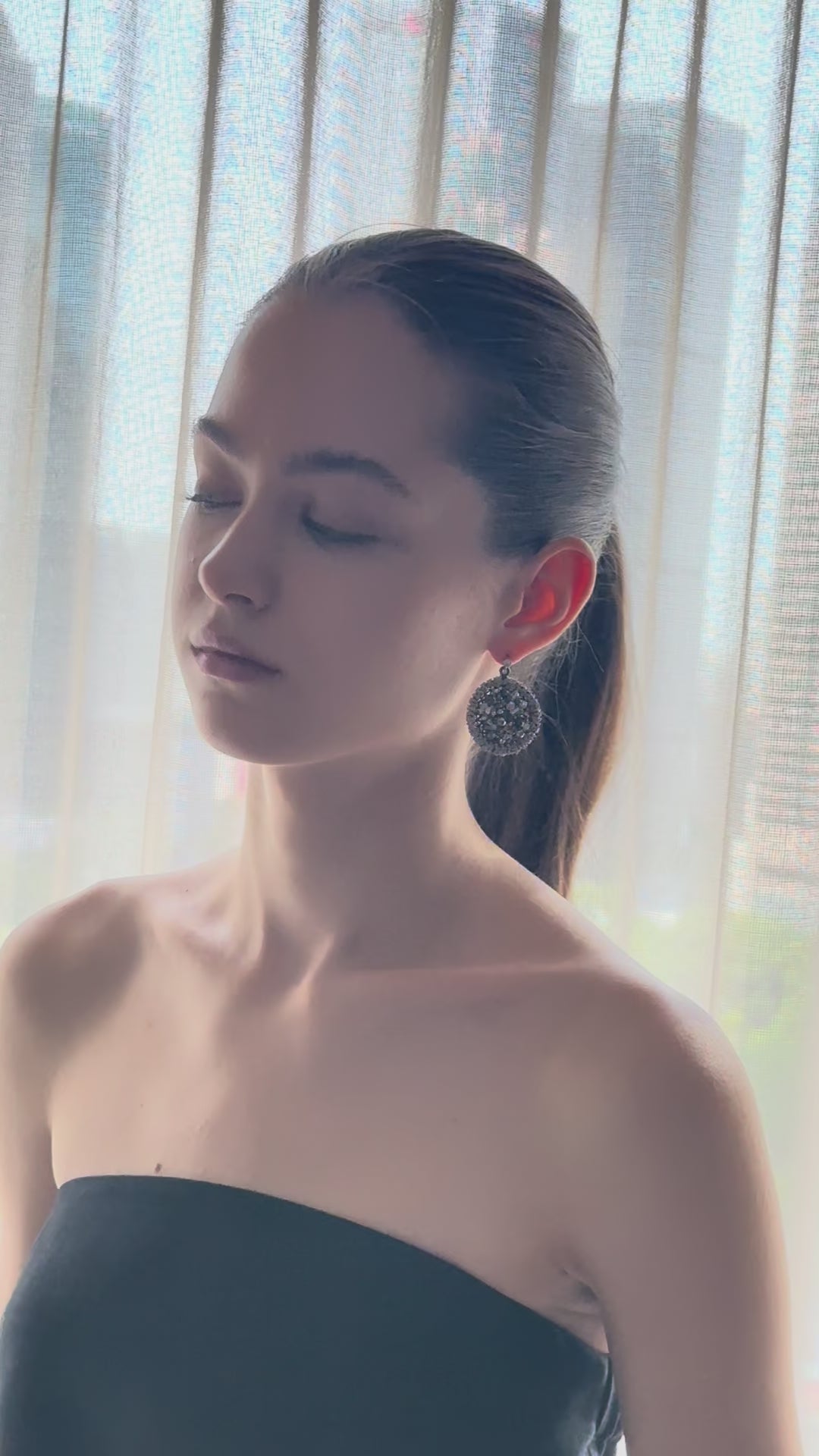 Crystal Nebula Statement Earrings